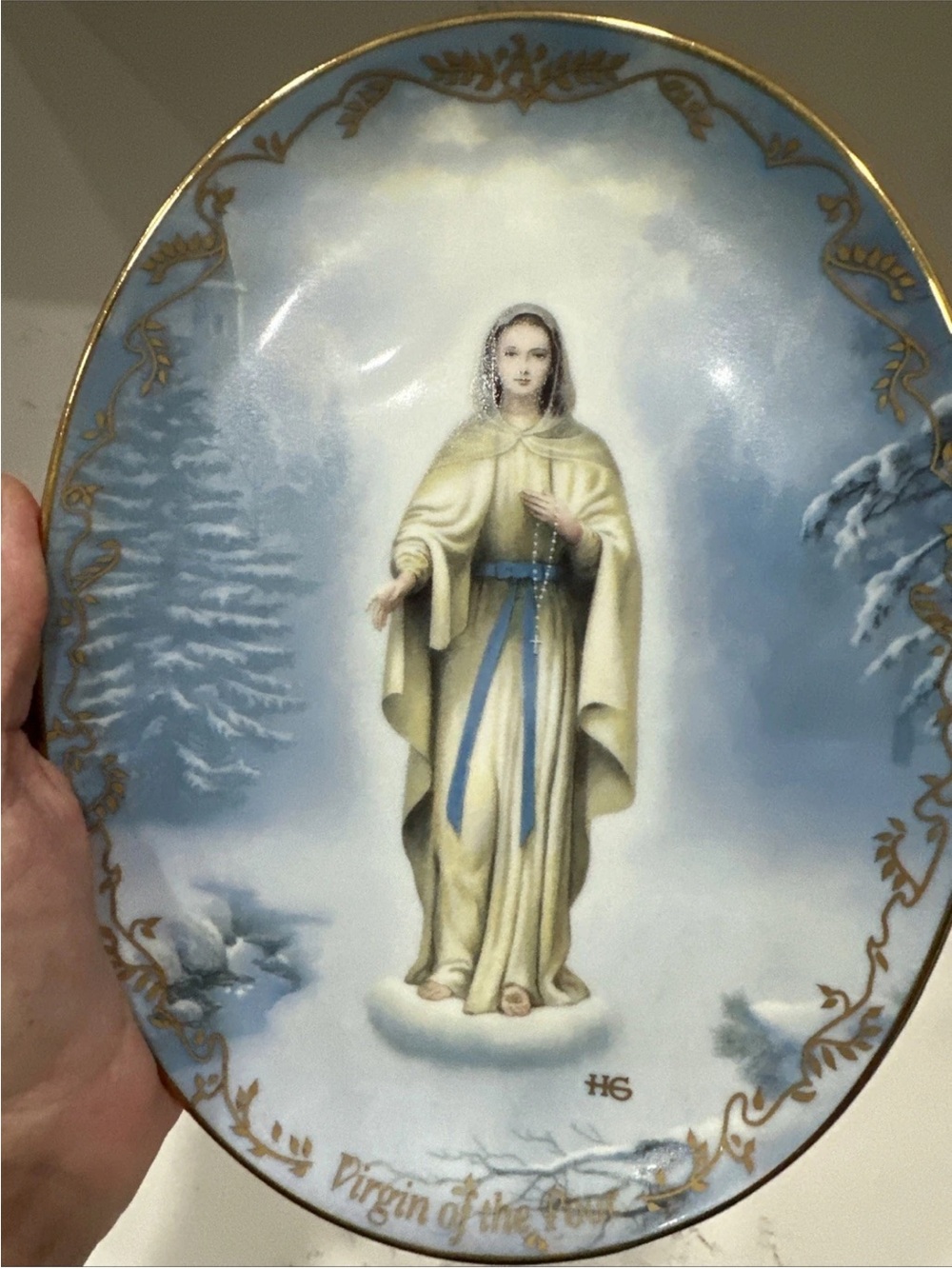 Bradford Exchange Virgin of the Poor - Visions Of Our Lady Religious Plate